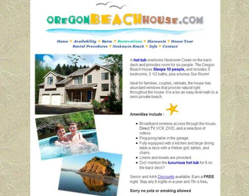 oregon beach house website